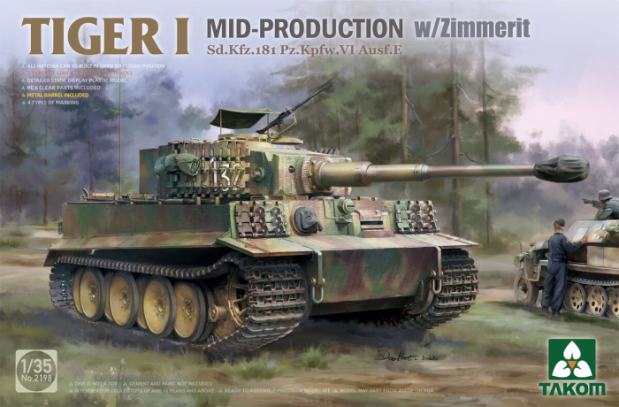 Takom 2198 - 1:35 TIGER I MID-PROD. w/ZIMMERIT [1]