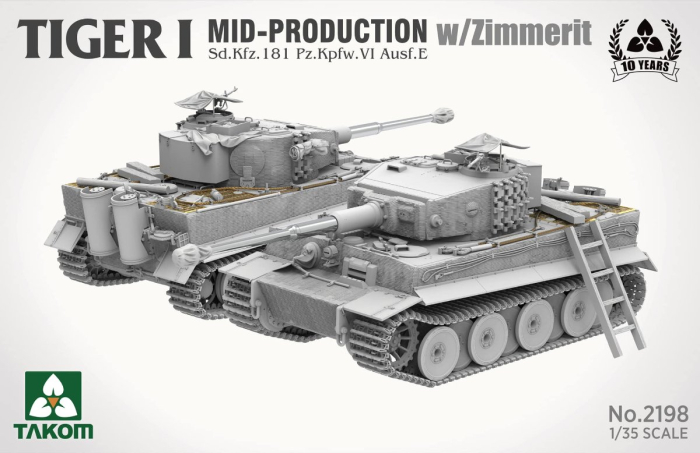 Takom 2198 - 1:35 TIGER I MID-PROD. w/ZIMMERIT [2]