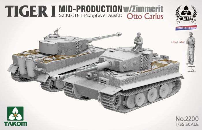 Takom 2200 - 1:35 TIGER I MID-PROD. w/ZIMMERIT Otto Carius [2]