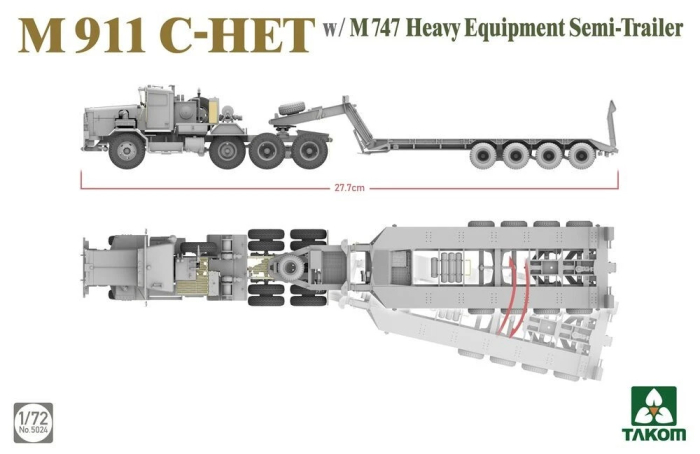 Takom 5024 - 1:72 M911 C-HET w/M747 Heavy Equipment Semi-Trailer [2]