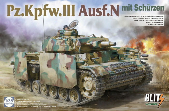 Takom 8005 - 1:35 Panzer III Ausf.N mit Schürzen [1]
