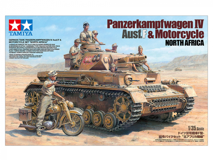 Tamiya 25208 - 1:35 Panzerkampfwagen IV Ausf F and Motorcycle North Africa [1]