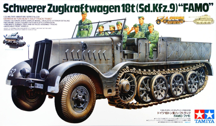 TAMIYA 35239 - 1:35 German 18-Ton Heavy Half-Track FAMO - 8 figures [1]