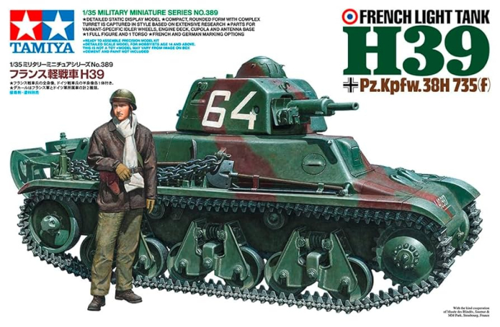 Tamiya 35389 - 1:35 French Light Tank H39 Pz.Kpfw.38H 735(f) - 2 figures [1]