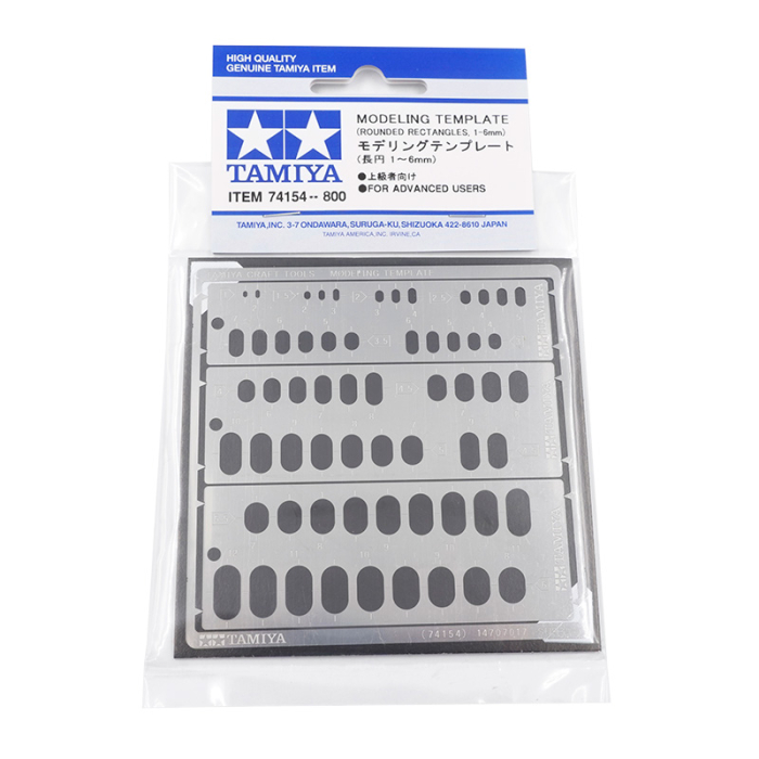 Tamiya 74154 - Modelling Template (Rounded Rectangles, 1-6mm) For Advanced Users [1]