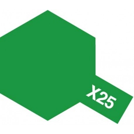TAMIYA 81025 - X-25 Clear Green - Acrylic Paint (Gloss) 23 ml [1]