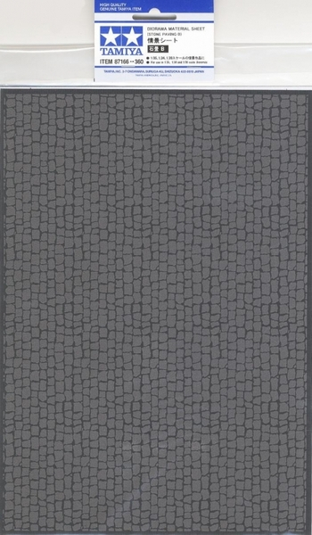 TAMIYA 87166 - Diorama Sheet - Stone Paving B (A4 format, approximately 297x210mm) [1]