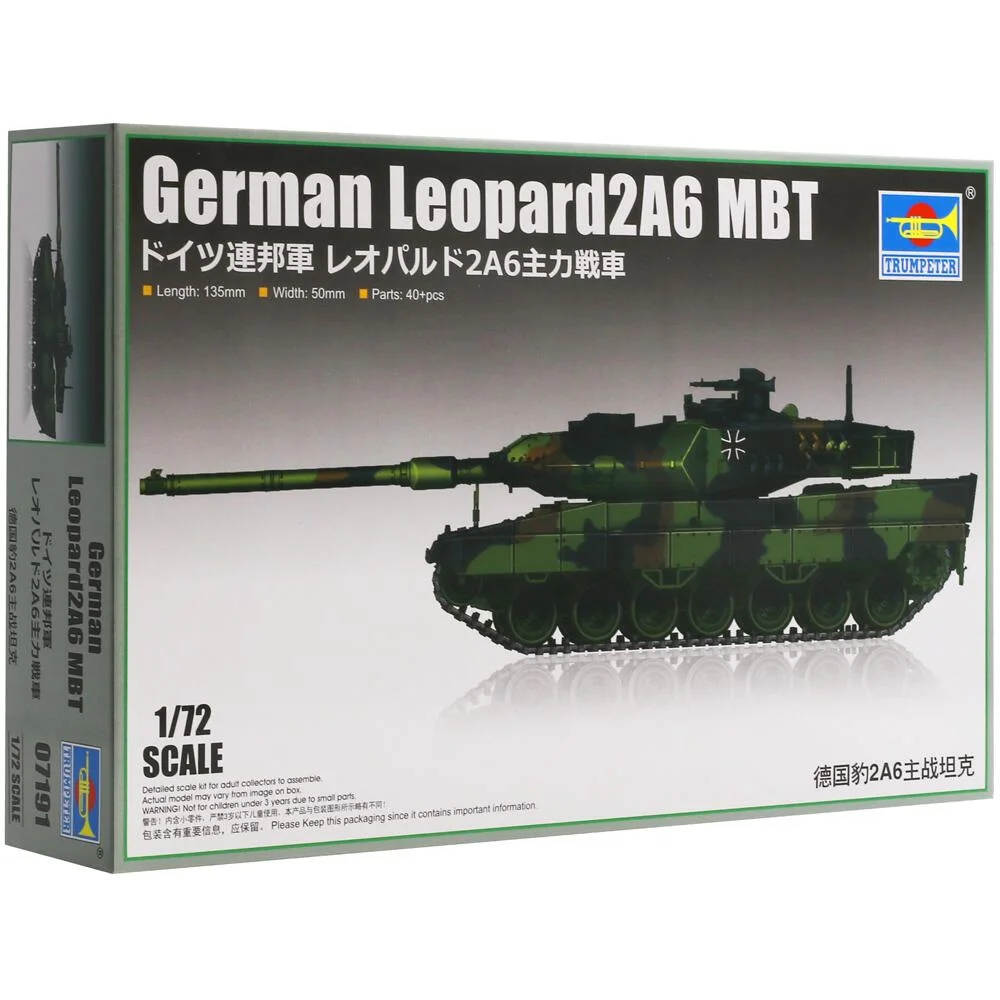 Trumpeter 07191 - 1:72 German Leopard 2A6 Main Battle Tank [1]