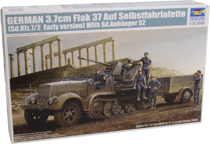 Trumpeter TRU01525 - 1:35 German 3.7cm Flak 37 Auf Selbstfahrlafette (Sd.Kfz.7/2 Early Version) [1]