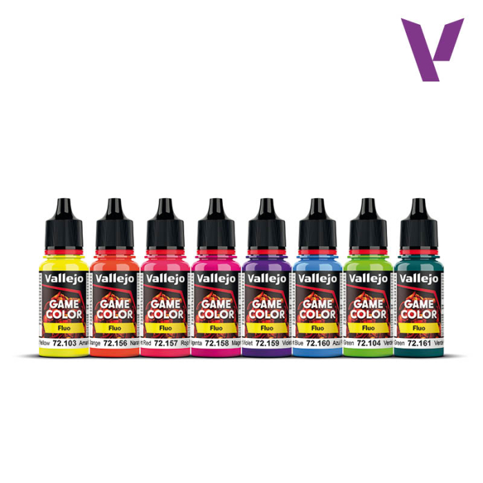 Vallejo 72214 - Fluorescent Color Set (8 x 18 ml) [2]