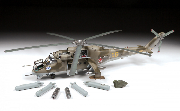 Zvezda 4823 - 1:48 Soviet Attack Helicopter Mi-24V/Vp [2]
