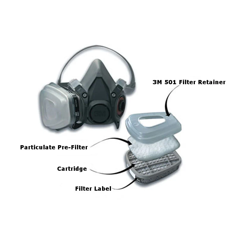 3M 6503QL - Semimasca reutilizabila Quick Latch, marime L (Large) [3]