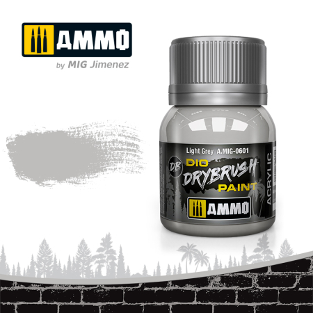 AMMO by Mig - A.MIG-0601 - DRYBRUSH LIGHT GREY