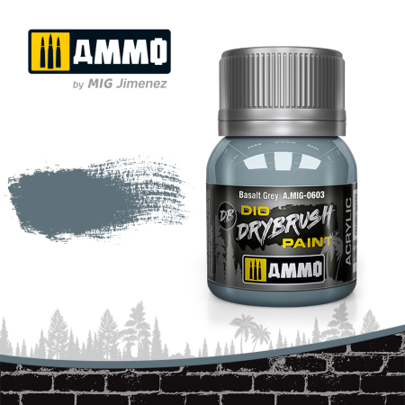 AMMO by Mig - A.MIG-0603 - DRYBRUSH BASALT GREY