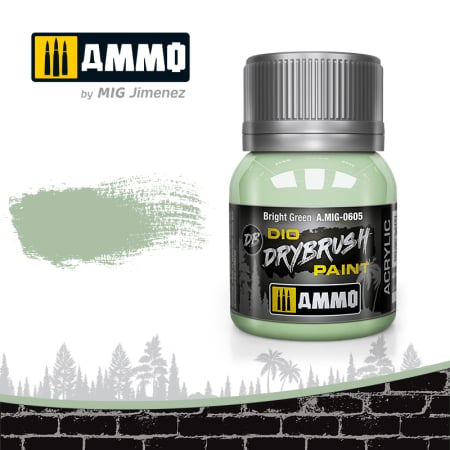 AMMO by Mig - A.MIG-0605 - DRYBRUSH BRIGHT GREEN