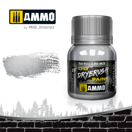 AMMO by Mig - A.MIG-0622 - DRYBRUSH GUN METAL