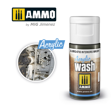 Vopsire, Weathering & Diorama - A.MIG-0703 - ACRYLIC WASH Interiors Wash