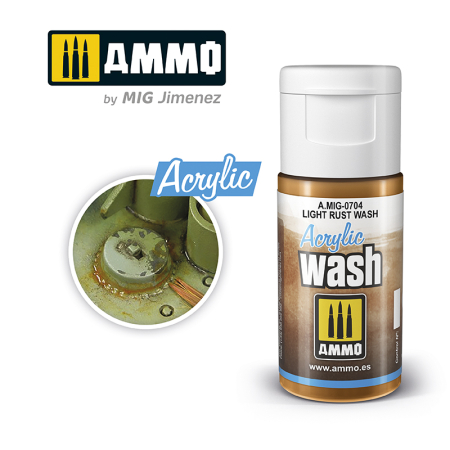 Weathering - A.MIG-0704 - ACRYLIC WASH Light Rust Wash