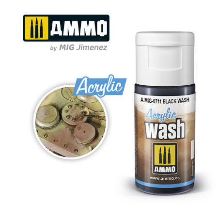 Weathering - A.MIG-0711 - ACRYLIC WASH Black Wash