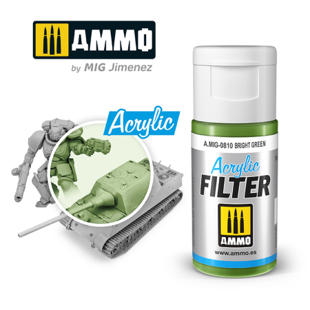 Weathering - A.MIG-0810 - ACRYLIC FILTER Bright Green