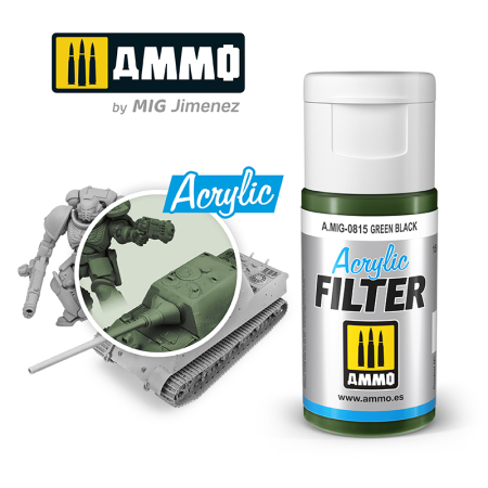 Weathering - A.MIG-0815 - ACRYLIC FILTER Green Black
