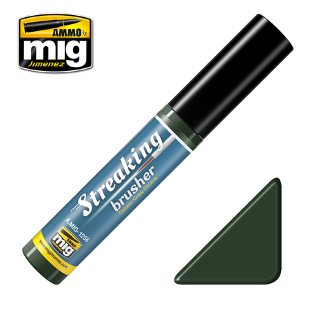 Weathering - A.MIG-1256 - Streaking Brusher Green-grey grime