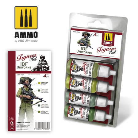 Seturi vopsea acrilica - A.MIG-7030 - IDF UNIFORMS