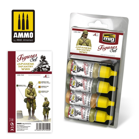 Vopsire, Weathering & Diorama - A.MIG-7040 - Japanese Infantry WWII Figures Set