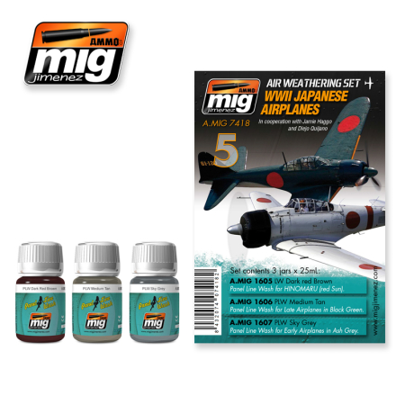 Weathering - A.MIG-7418 - WW II JAPANESE AIRPLANES