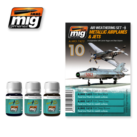 Weathering - A.MIG-7423 - METALLIC AIRPLANES & JETS