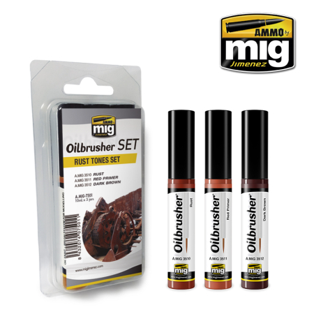 Oilbrusher - A.MIG-7501 - OILBRUSHER RUST TONES SET