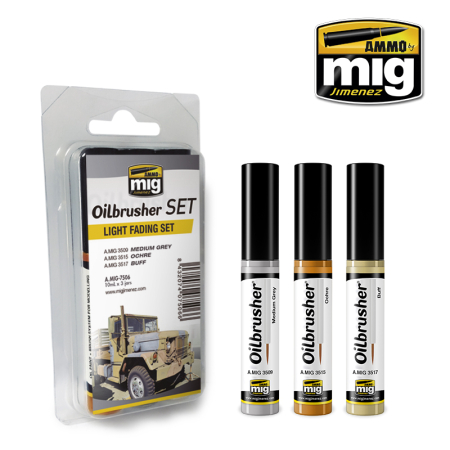 Oilbrusher - A.MIG-7506 -OILBRUSHER LIGHT FADING SET