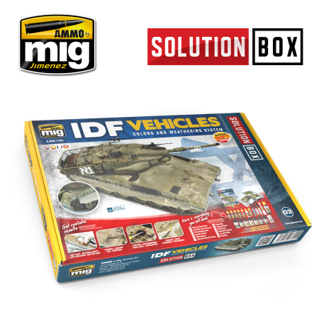 Vopsire, Weathering & Diorama - A.MIG-7701 - IDF VEHICLES SOLUTION BOX