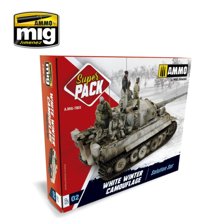 Vopsire, Weathering & Diorama - A.MIG-7803 - WHITE WINTER CAMOUFLAGE WEATHERING SUPER PACK