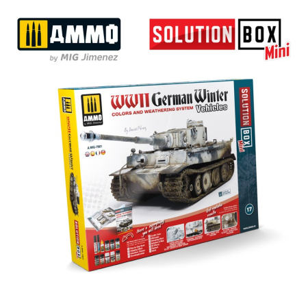 Vopsire, Weathering & Diorama - A.MIG-7901 - Solution Box MINI - How to paint WWII German winter vehicles