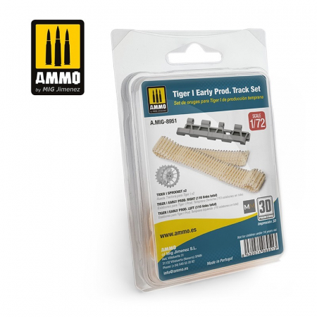 Accesorii machete - A.MIG-8951 - 1:72 Tiger I Early Production Tracks Set (3D printed)