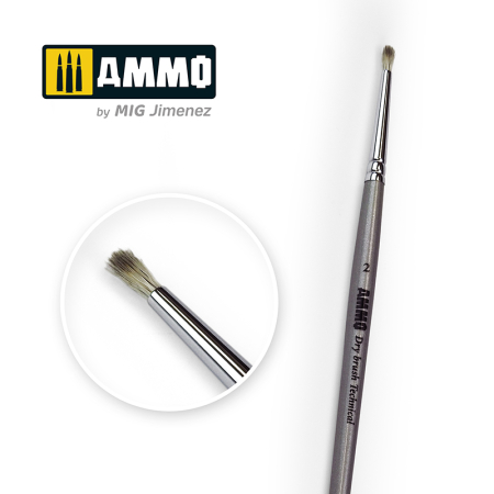 Pensule AMMO - A.MIG-8700 - 2 AMMO Drybrush Technical Brush