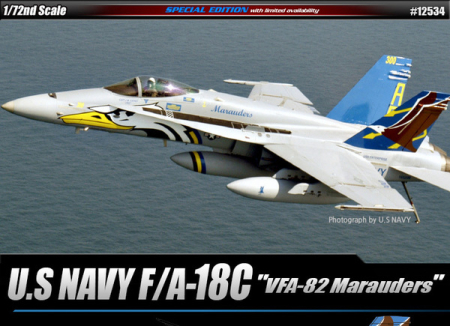Noutati - Academy 12534 - 1:72 F/A-18C U.S NAVY VFA-82 "MARAUDERS" LE: