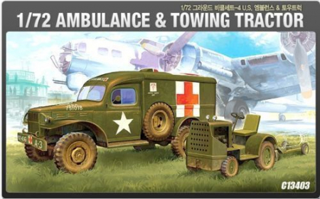 Kituri machete - Academy 13403 - 1:72 US AMBULANCE & TRACTOR