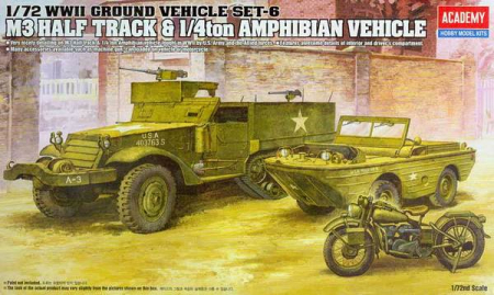 Noutati - Academy 13408 - 1:72 M3 Half Track & 1/4ton Amphibian Vehicle