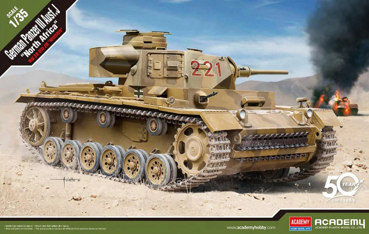 Kituri machete - Academy 13531 - 1:35 German Panzer III Ausf.J "North Africa"