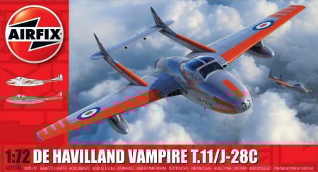 Kituri machete - Airfix 02058A - 1:72 deHavilland Vampire T.11 / J- 28C