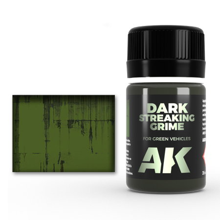 Solutii Weathering - AK Interactive 024 - Streaking Grime For Dark Vehicles