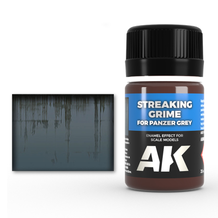 Solutii Weathering - AK Interactive 069 - Streaking Grime For Panzer Grey Vehicles