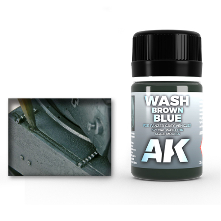 Solutii Weathering - AK Interactive 070 - Wash For Panzer Grey Vehicles