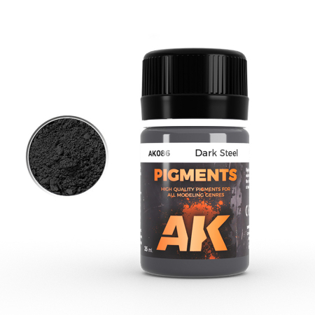 PIgmenti - AK Interactive 086 - Pigments - Dark Steel