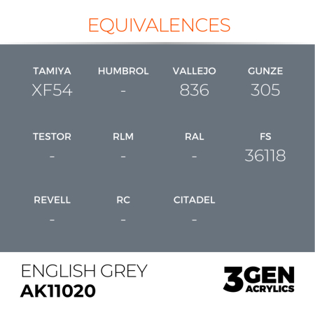 Ak Interactive 11020 - English Grey 17ml [2]