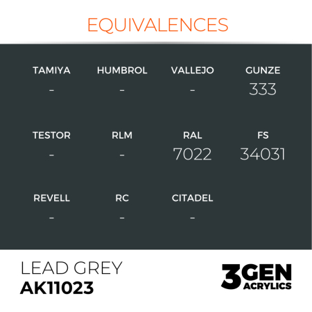 Ak Interactive 11023 - Lead Grey 17ml [2]