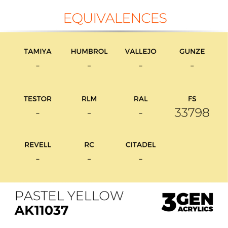Ak Interactive 11037 - Pastel Yellow 17ml [2]