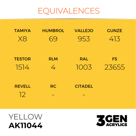 Ak Interactive 11044 - Yellow 17ml [2]